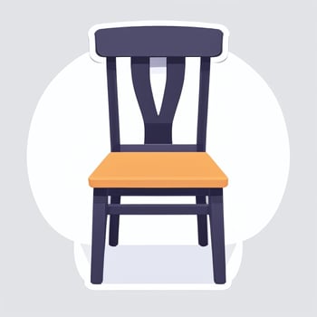 AI generated Chair Sofa Icon Clip Art Sticker Decoration Simple Background photo