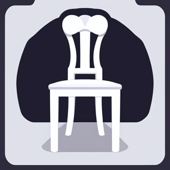 AI generated Chair Sofa Icon Clip Art Sticker Decoration Simple Background photo
