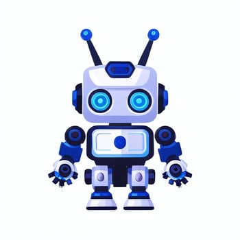 AI generated Cute Toy Robot Avatar Gamer Clip Art Sticker Decoration Simple Background photo