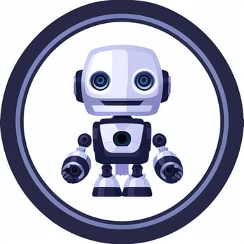 AI generated Cute Toy Robot Avatar Gamer Clip Art Sticker Decoration Simple Background photo