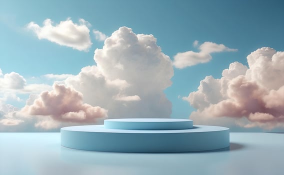 AI generated A modern podium for beauty and cosmetic product presentation. photo