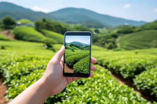 AI generated Portrait of a tea plantation worker. AI Generated photo