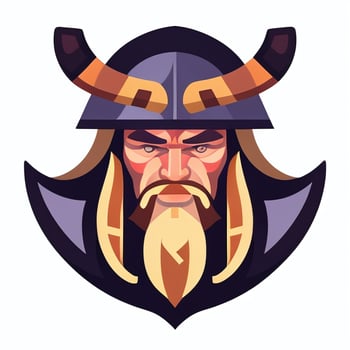 AI generated Viking Gamer Logo Avatar Clip Art Icon Sticker Decoration Simple Background photo