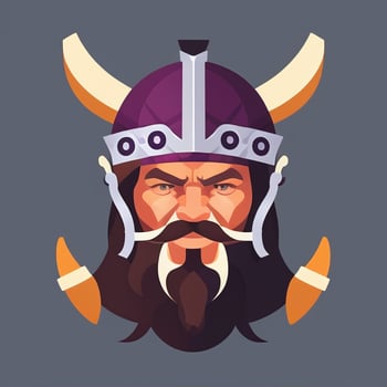 AI generated Viking Gamer Logo Avatar Clip Art Icon Sticker Decoration Simple Background photo