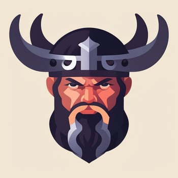 AI generated Viking Gamer Logo Avatar Clip Art Icon Sticker Decoration Simple Background photo
