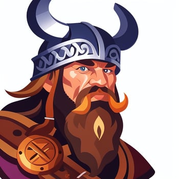 AI generated Viking Gamer Logo Avatar Clip Art Icon Sticker Decoration Simple Background photo