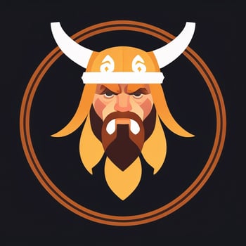 AI generated iking Gamer Logo Avatar Clip Art Icon Sticker Decoration Simple Background photo