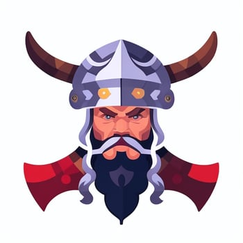 AI generated Viking Gamer Logo Avatar Clip Art Icon Sticker Decoration Simple Background photo
