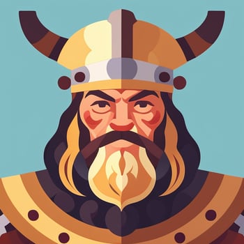 AI generated Viking Gamer Logo Avatar Clip Art Icon Sticker Decoration Simple Background photo