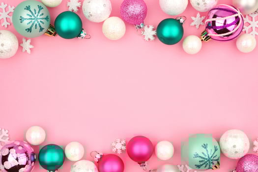 Beautiful Christmas Background, balls and glitter, Awesome decoration photo