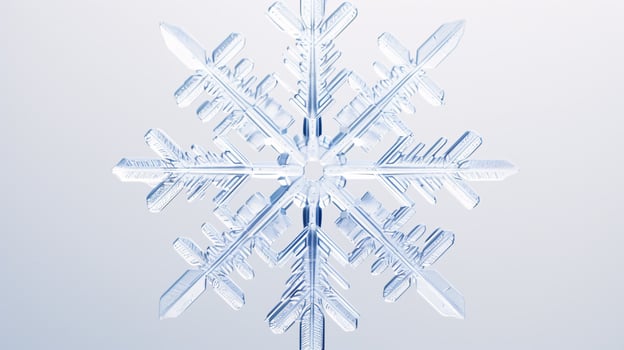 AI generated Macro shot of christalin structure of a snowflake photo