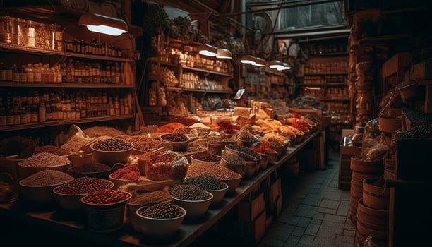 AI generated A gourmet Mexican meal with grilled meat, fresh vegetables, and sauce generated by AI photo