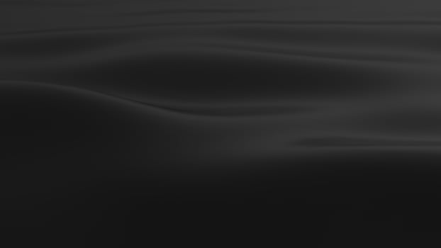 Abstract background of black waves, reflection.3D render. photo