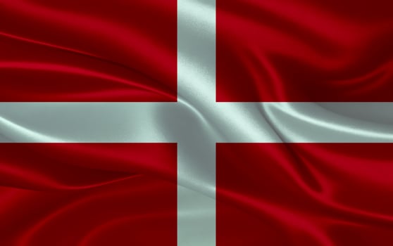 3d waving realistic silk national flag of Sovereign military order of Malta. Happy national day. close up photo