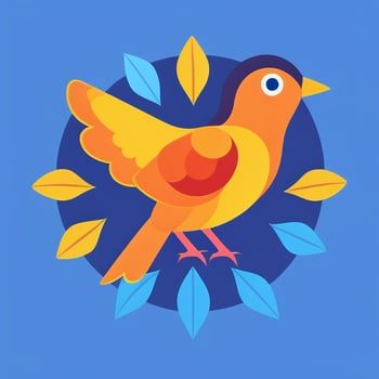 AI generated Colorful Bird Logo Avatar Clip Art Icon Sticker Decoration Simple Background photo