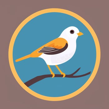 AI generated Colorful Bird Logo Avatar Clip Art Icon Sticker Decoration Simple Background photo