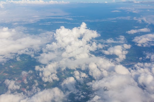 A view of clouds from an airplane photo