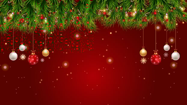 Merry Christmas background with Christmas elements for social media posts, banners, greeting cards, and web banners photo