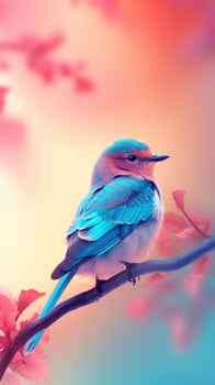 AI generated Pastel Beautiful and Lovely Bird photo