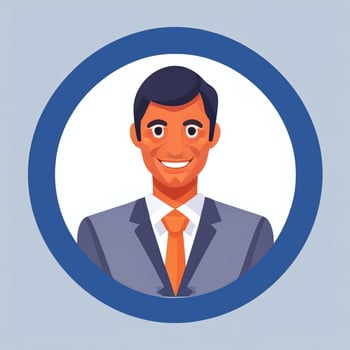 AI generated Businessman Man In Suit Entrepreneur Logo Avatar Clip Art Icon Sticker Decoration Simple Background photo