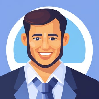 AI generated Businessman Man In Suit Entrepreneur Logo Avatar Clip Art Icon Sticker Decoration Simple Background photo