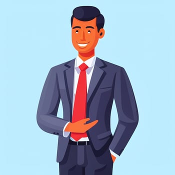 AI generated Businessman Man In Suit Entrepreneur Logo Avatar Clip Art Icon Sticker Decoration Simple Background photo