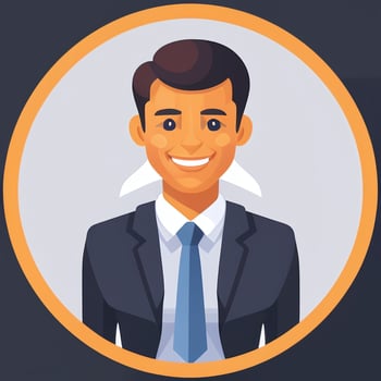 AI generated Businessman Man In Suit Entrepreneur Logo Avatar Clip Art Icon Sticker Decoration Simple Background photo