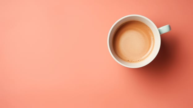 AI generated Cup of Coffee with Beautiful Colored Background photo