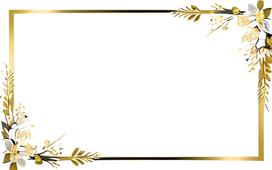 AI generated Luxury flower border frame illustration photo