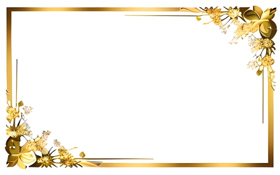 AI generated Luxury flower border frame illustration photo