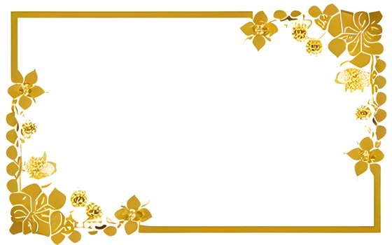 AI generated Luxury flower border frame illustration photo