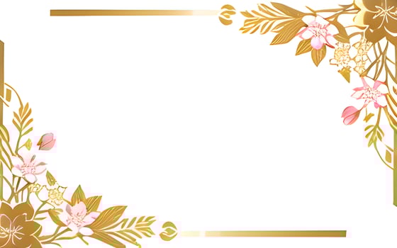 AI generated Luxury flower border frame illustration photo