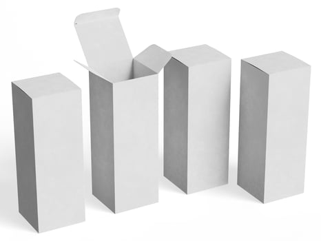 Box packaging white color and background cardboard paper with realistic texture photo