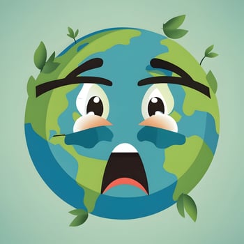 AI generated Climate Change Earth in Danger Earth Image photo