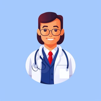 AI generated Doctor Medic Avatar Icon Clip Art Sticker Decoration Simple Background photo