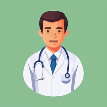 AI generated Doctor Medic Avatar Icon Clip Art Sticker Decoration Simple Background photo