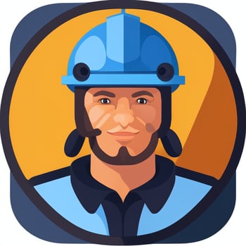 AI generated Engineer Avatar Icon Clip Art Sticker Decoration Simple Background photo