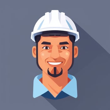 AI generated Engineer Avatar Icon Clip Art Sticker Decoration Simple Background photo