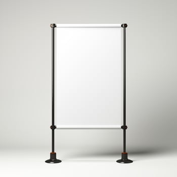 AI generated Signboard Stand Rollup Advertisement Canvas Signpost Billboard Mockup photo