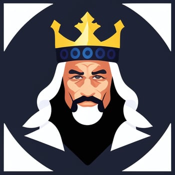 AI generated King Avatar Gamer Icon Clip Art Sticker Decoration Simple Background photo