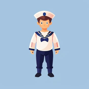 AI generated Sailor Avatar Icon Clip Art Sticker Decoration Simple Background photo