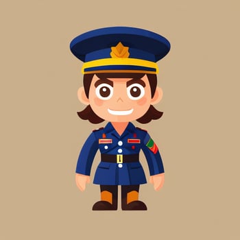 AI generated Soldier Avatar Potrait Icon Clip Art Sticker Decoration Simple Background photo