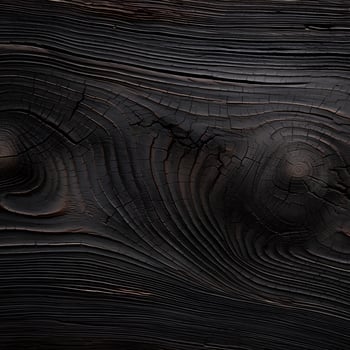 AI generated Textured black wood grunge background photo