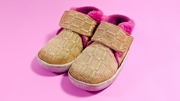 Cute pink children's shoes photo