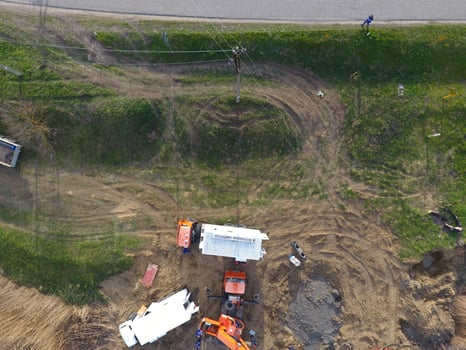 Repair of the gas pipeline section passing through the water channel. Repair work photo