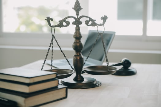 Customer service good cooperation, Consultation between a Businessman and Male lawyer or judge consult having team meeting with client, Law and Legal services concept. photo