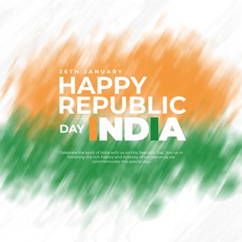 Happy Republic Day India social media post template in Hindi calligraphy in hindi Gantantra Diwas Means Republic Day photo