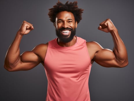 African man dressed in sportswear clearly active and full of energy photo