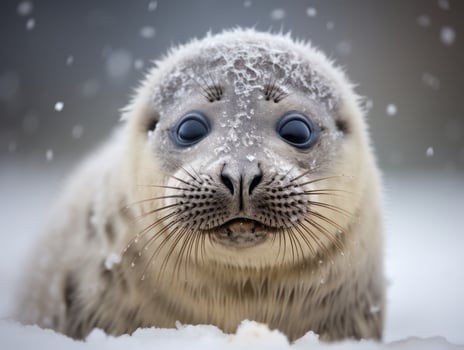Seal in winter wonderland photo