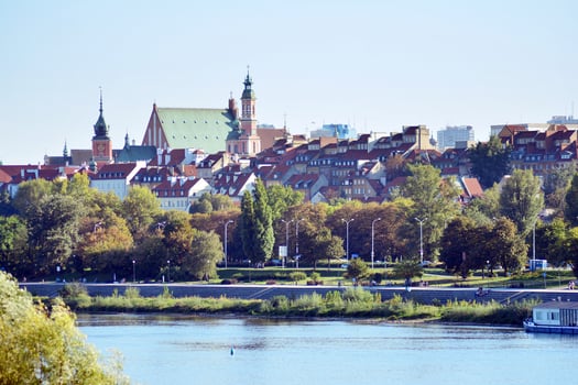 View of modern skyscrapers in the city center. photo